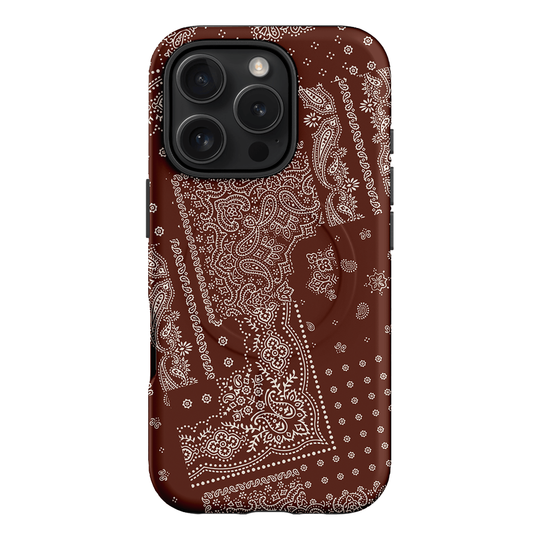 Paisley Cinnamon Printed Phone Cases iPhone 16 Pro / Armoured MagSafe by The Dairy - The Dairy