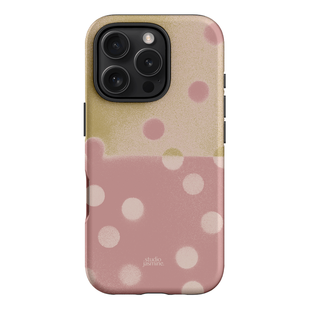 Strawberry Polka Dot Printed Phone Cases iPhone 16 Pro / Armoured by Jasmine Dowling - The Dairy