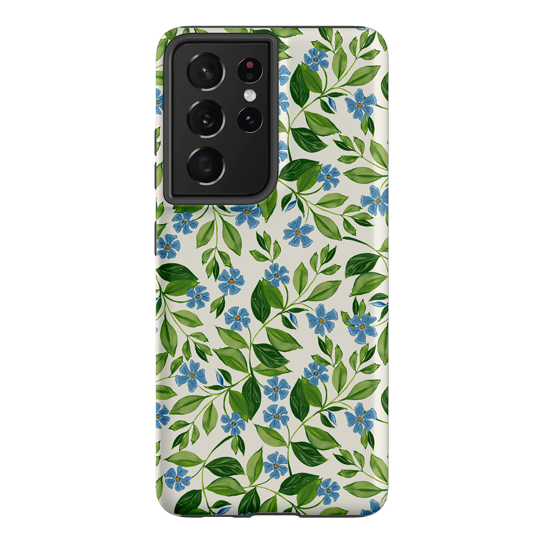 Blue Vines Printed Phone Cases Samsung Galaxy S21 Ultra / Armoured by Ellie Mae - The Dairy