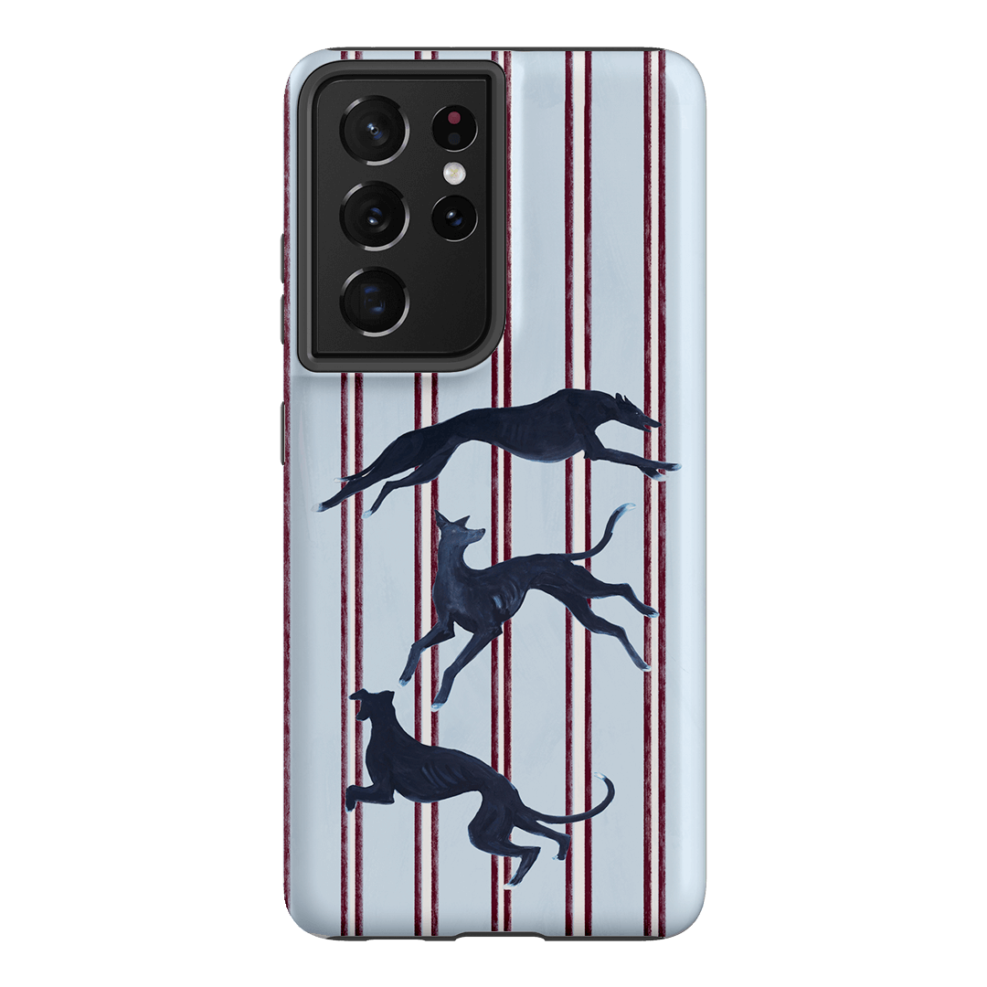 Stripey Hounds Printed Phone Cases Samsung Galaxy S21 Ultra / Armoured by Lisa Hu - The Dairy