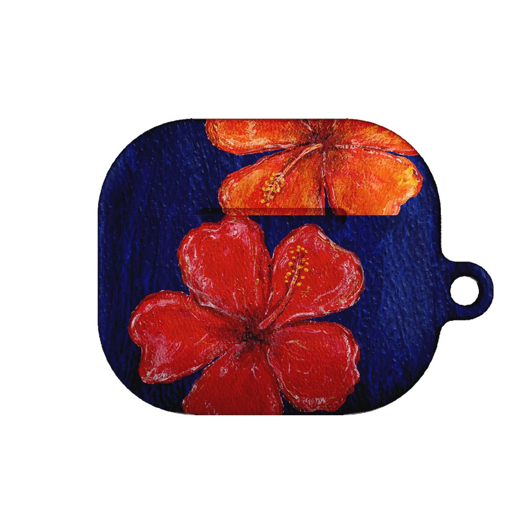 Hibiscus Flower Deep Blue AirPods Case AirPods Case 3rd Gen by BG. Studio - The Dairy