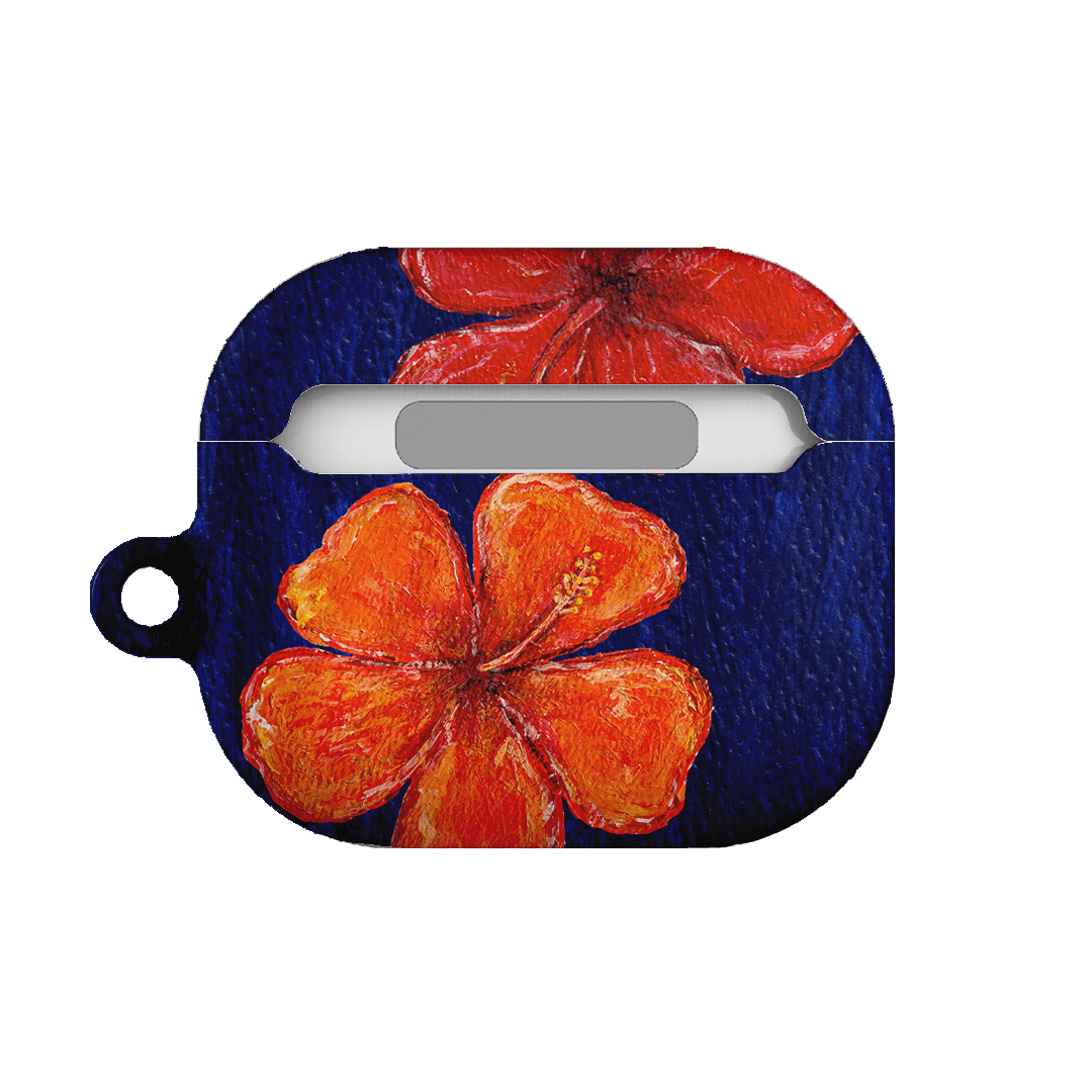 Hibiscus Flower Deep Blue AirPods Case AirPods Case by BG. Studio - The Dairy