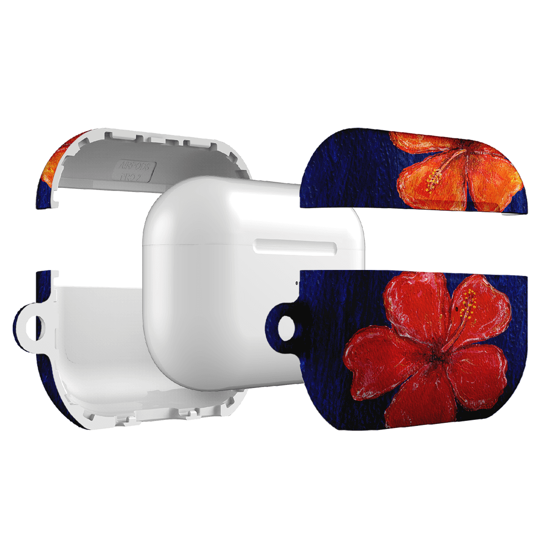 Hibiscus Flower Deep Blue AirPods Pro Case AirPods Pro Case by BG. Studio - The Dairy