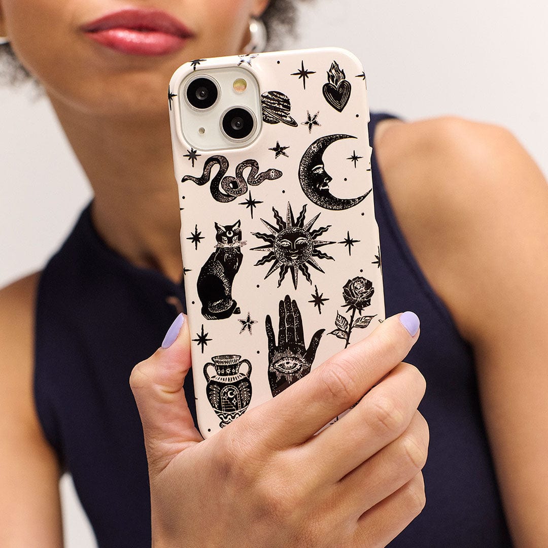Astro Flash Beige Printed Phone Cases by Veronica Tucker - The Dairy