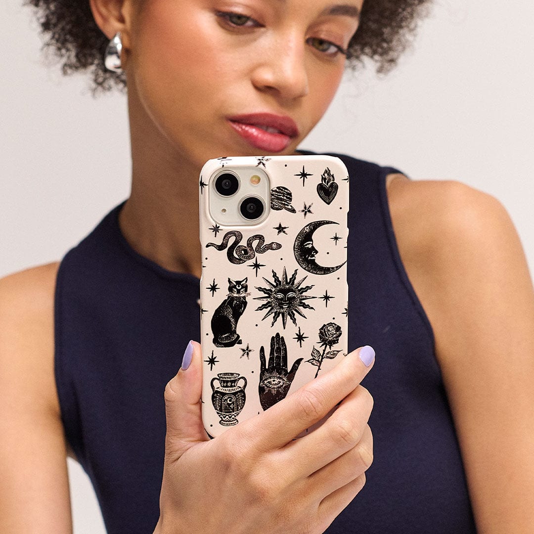 Astro Flash Beige Printed Phone Cases by Veronica Tucker - The Dairy