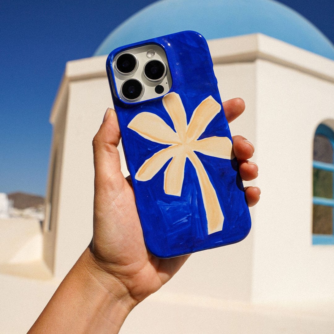 Bleu Palm Printed Phone Cases by Charlie Taylor - The Dairy