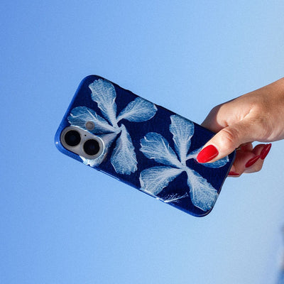 Hibiscus Cyanotype Printed Phone Cases iPhone 17 / Armoured by Sally Hungerford - The Dairy