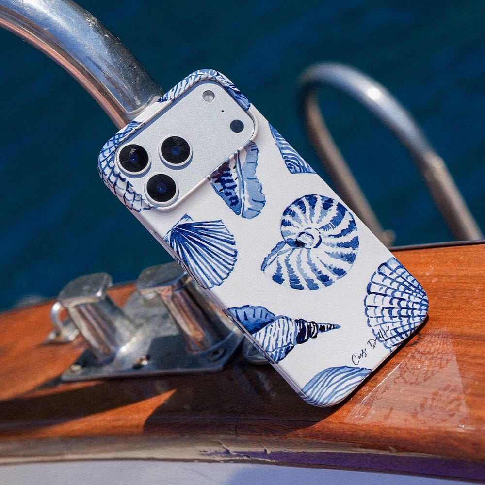 Blue Shells Printed Phone Cases by Cass Deller - The Dairy