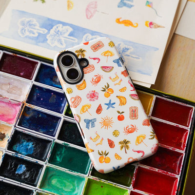 Summer Icons Printed Phone Cases iPhone 16 / Armoured by Cass Deller - The Dairy