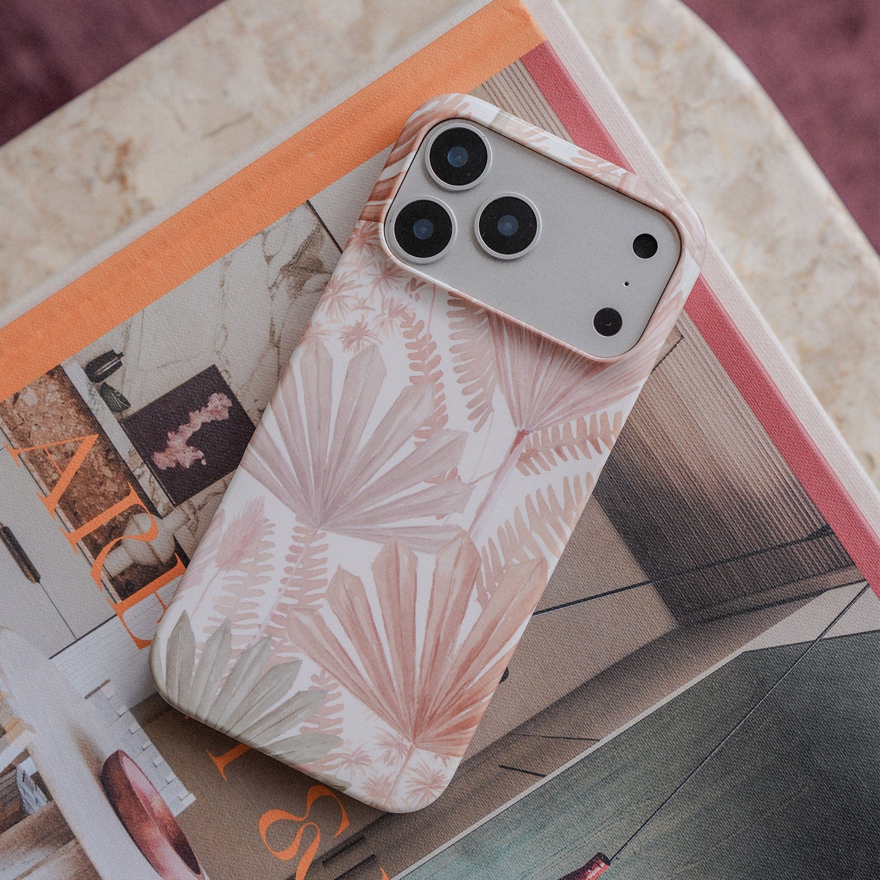 Golden Palm Printed Phone Cases by Cass Deller - The Dairy