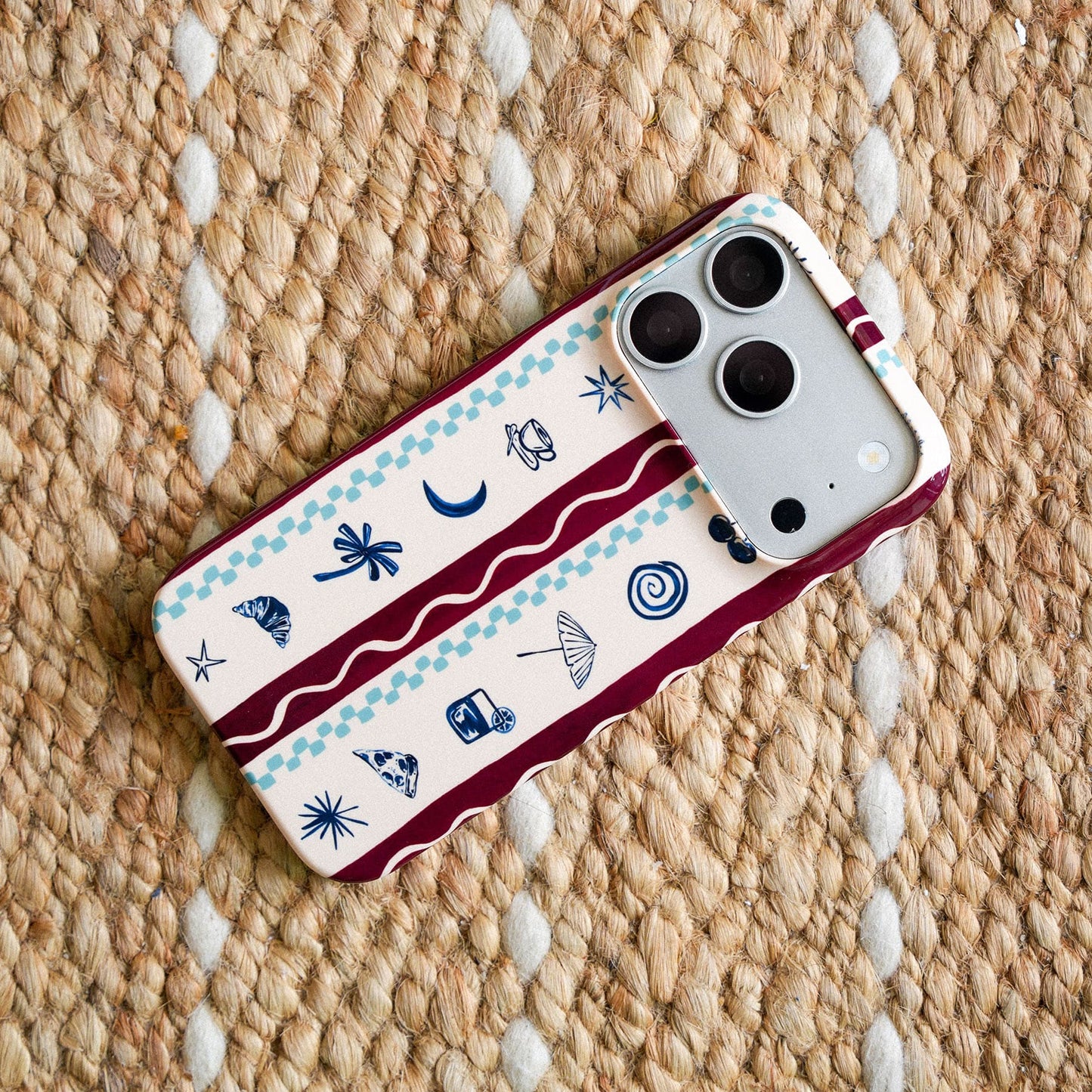 Summer Snacks Burgundy Printed Phone Cases by Charlie Taylor - The Dairy