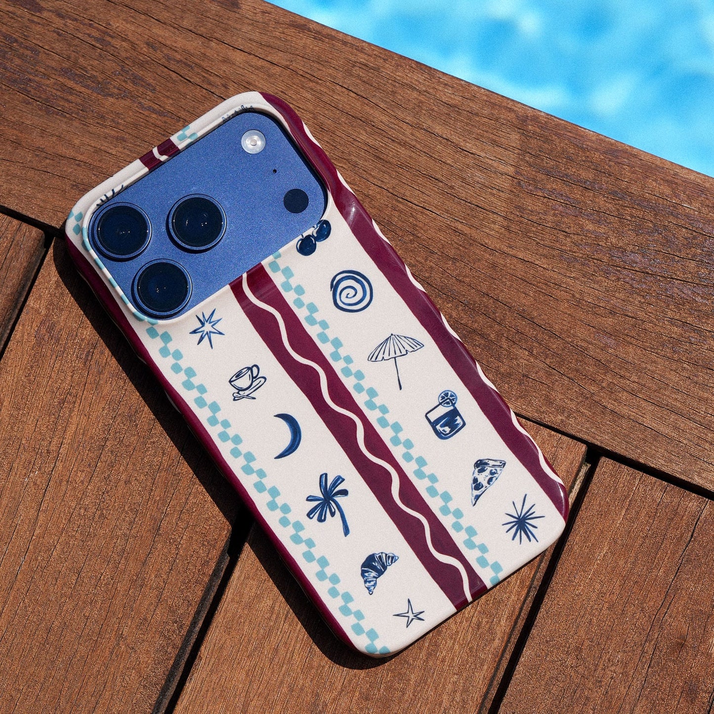 Summer Snacks Burgundy Printed Phone Cases by Charlie Taylor - The Dairy