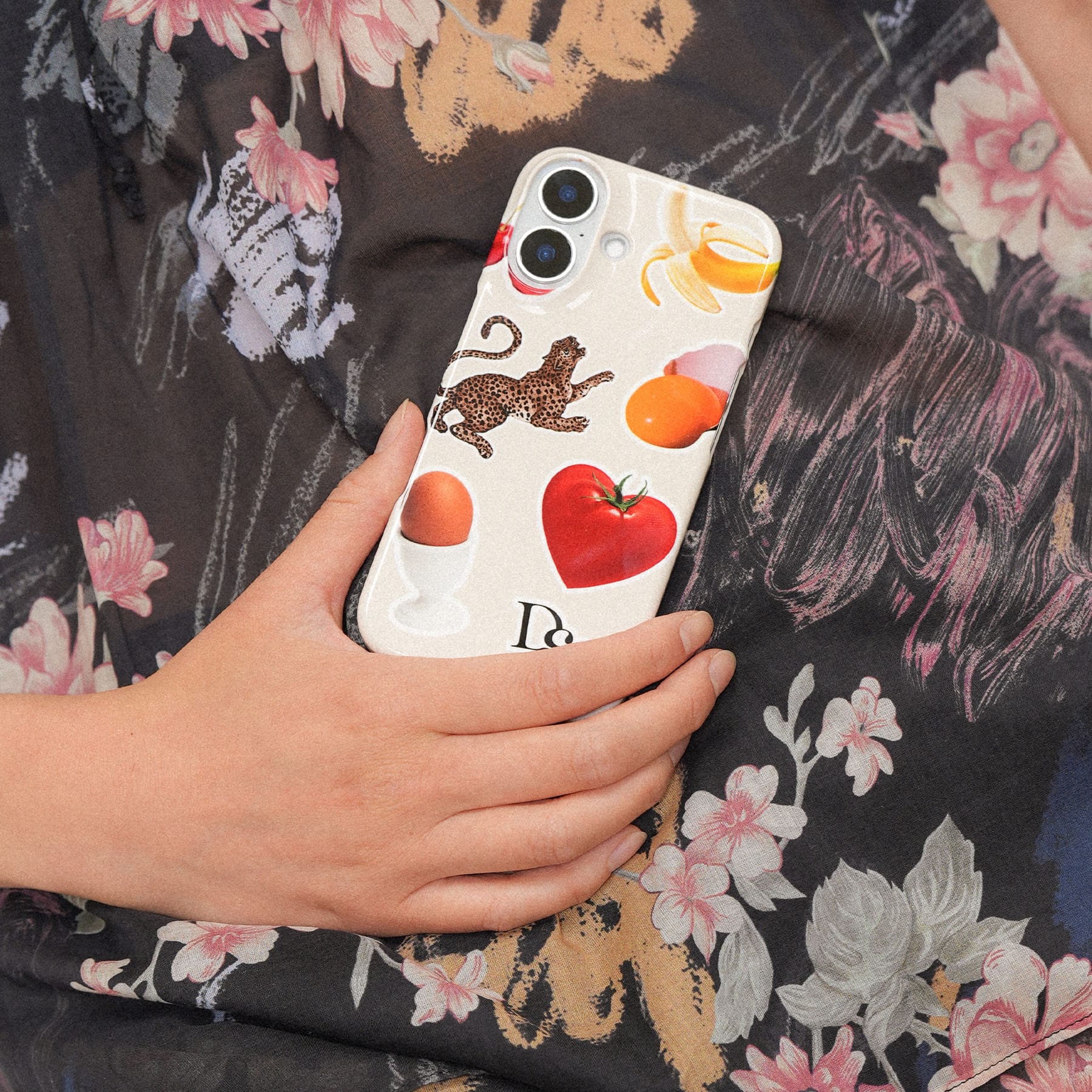 Sunday Stickers Cream Printed Phone Cases by Desmond & Dempsey - The Dairy