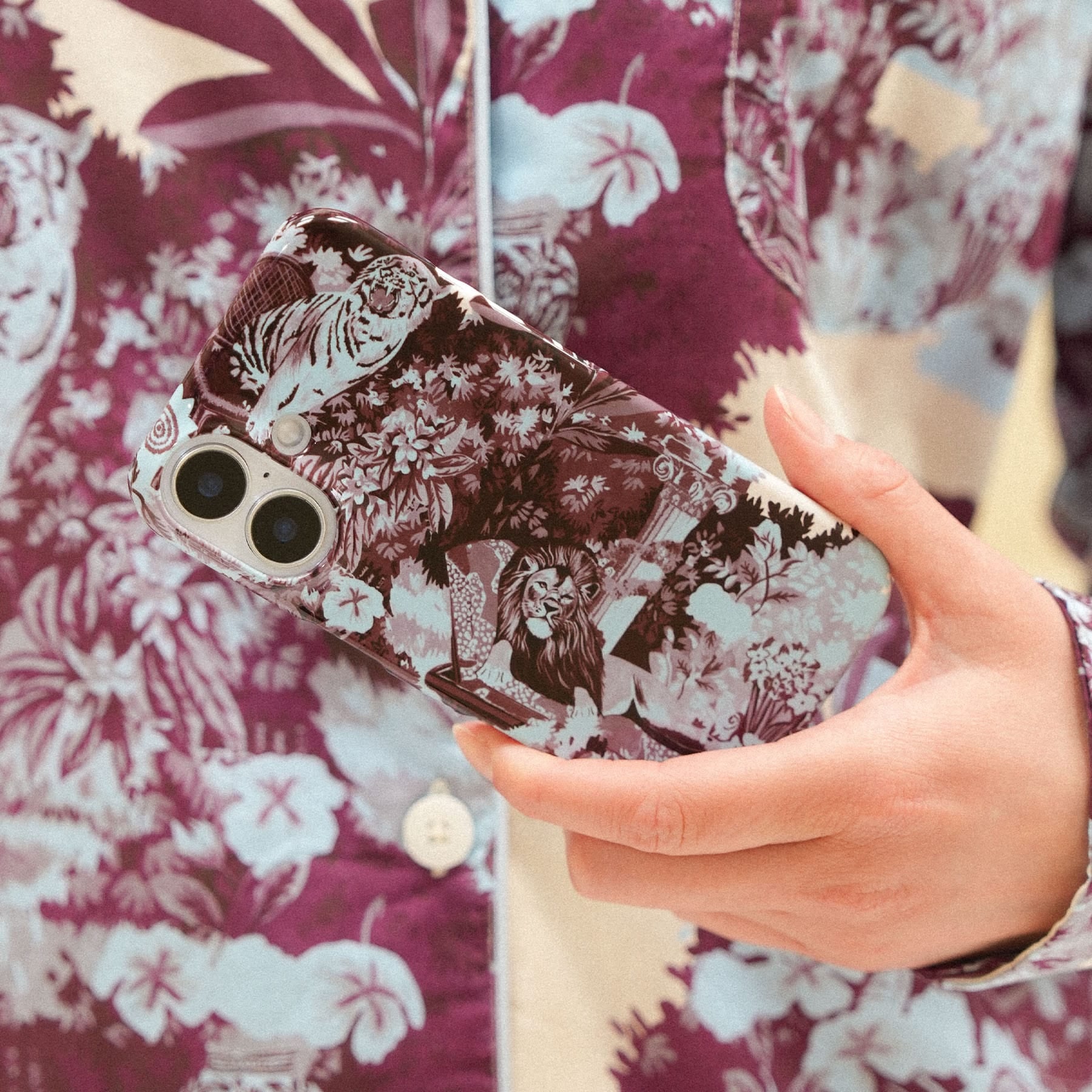 Tippi Blue Printed Phone Cases by Desmond & Dempsey - The Dairy