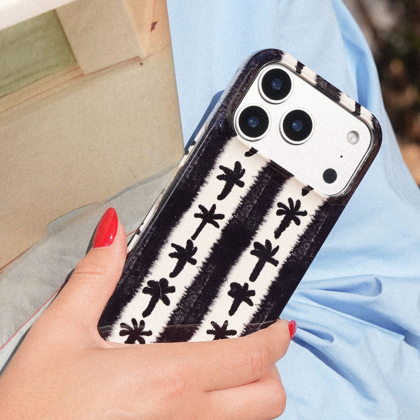 Palm Stripe Printed Phone Cases by Desmond & Dempsey - The Dairy