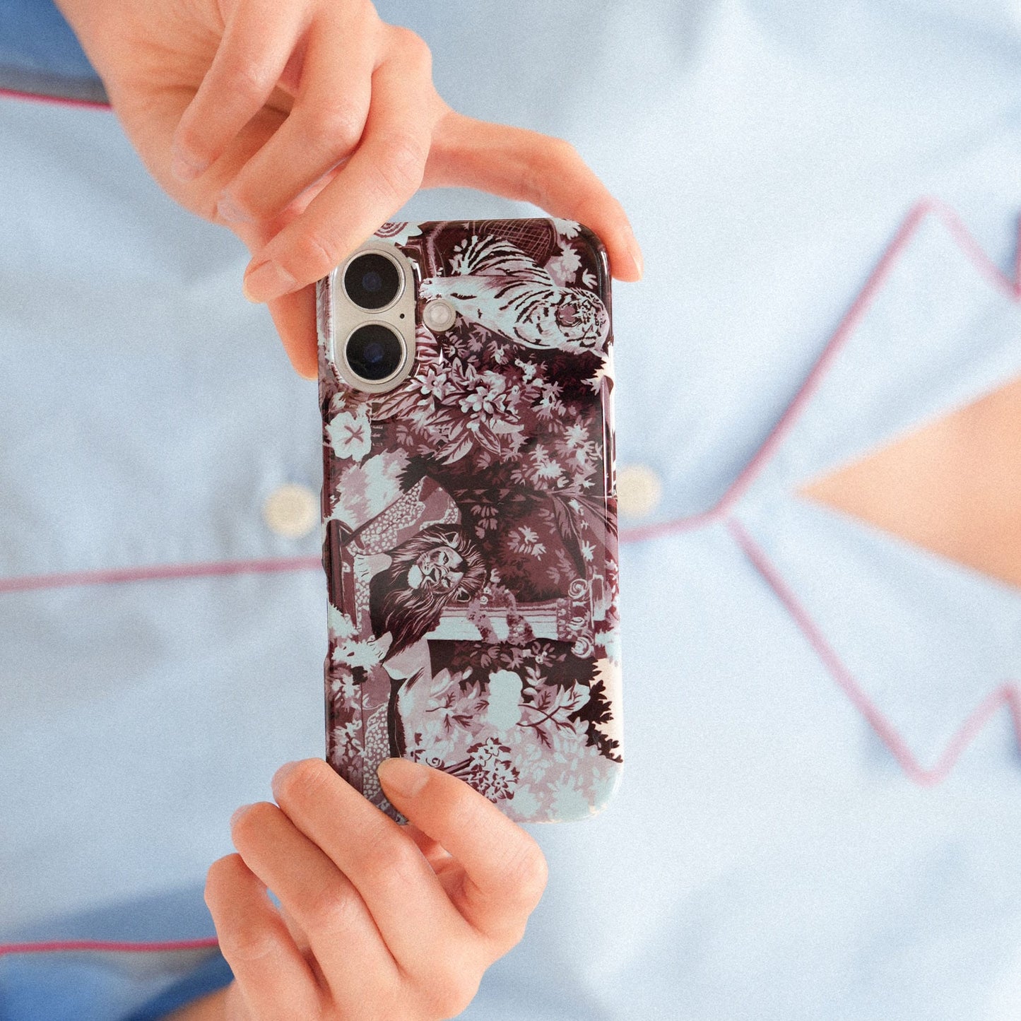 Tippi Blue Printed Phone Cases by Desmond & Dempsey - The Dairy