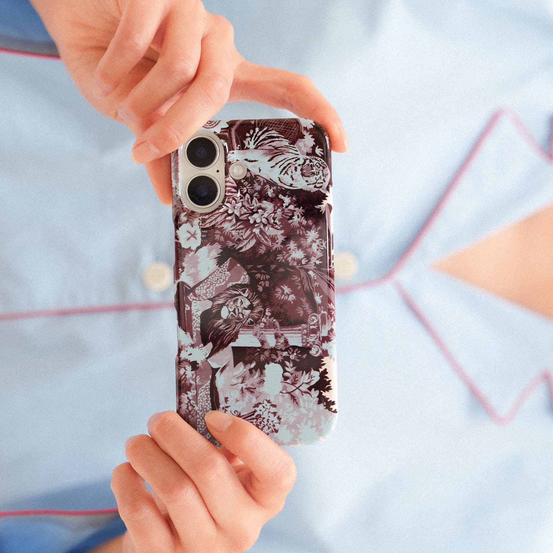 Tippi Blue Printed Phone Cases by Desmond & Dempsey - The Dairy