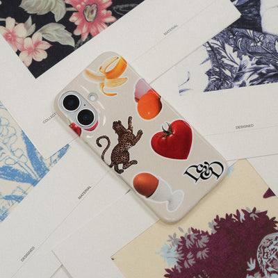 Sunday Stickers Cream Printed Phone Cases iPhone 17 / Armoured by Desmond & Dempsey - The Dairy