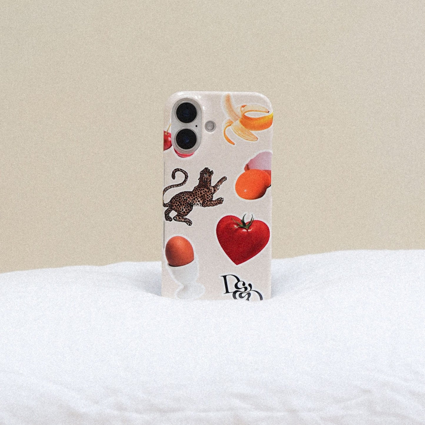 Sunday Stickers Cream Printed Phone Cases by Desmond & Dempsey - The Dairy
