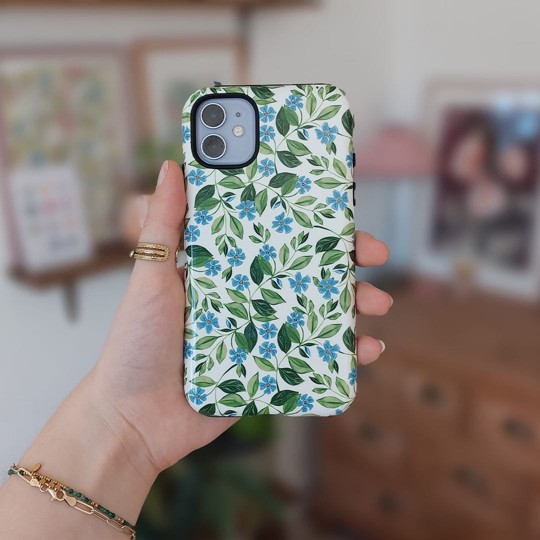 Blue Vines Printed Phone Cases by Ellie Mae - The Dairy