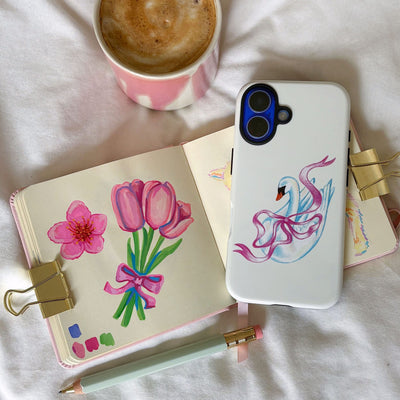 Satin Swan Printed Phone Cases iPhone 17 / Armoured by Femke Studio - The Dairy