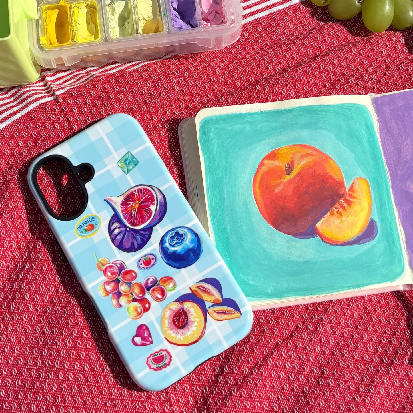 Plaid Picnic Printed Phone Cases by Femke Studio - The Dairy