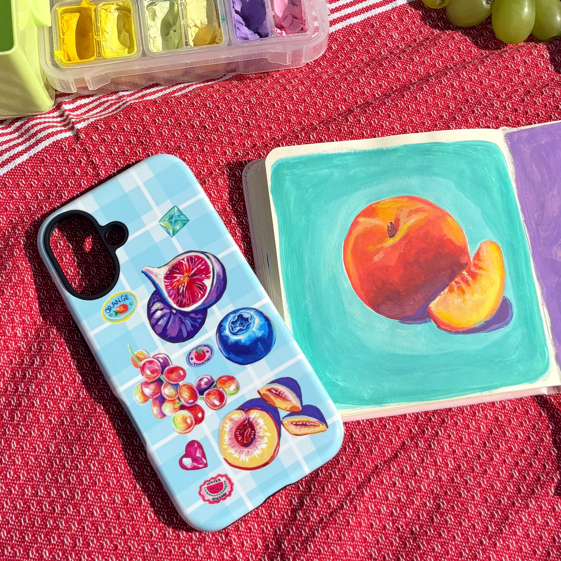 Plaid Picnic Printed Phone Cases by Femke Studio - The Dairy