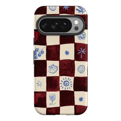 Afternoon Mezze Maroon Printed Phone Cases Google Pixel 10 / Armoured by Charlie Taylor - The Dairy