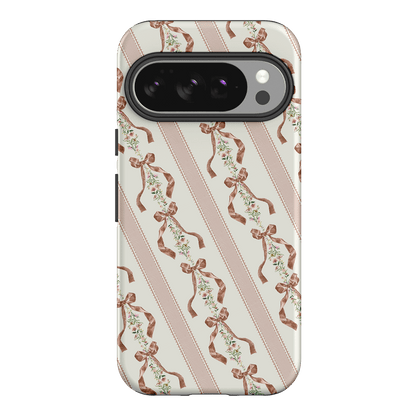 Bow Stripe Printed Phone Cases Google Pixel 10 / Armoured by Veronica Tucker - The Dairy