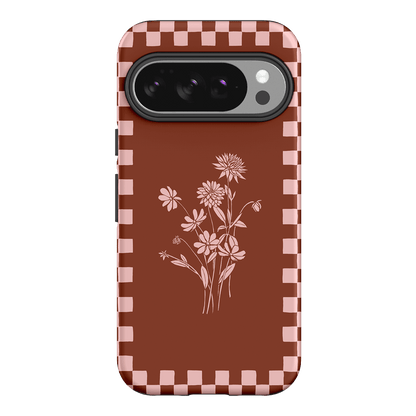 Dahlia Check Printed Phone Cases Google Pixel 10 / Armoured by Typoflora - The Dairy