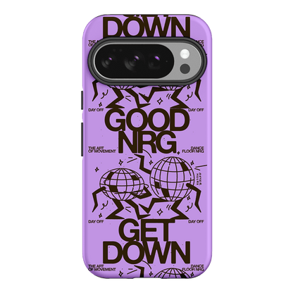 Good Energy in Purple Printed Phone Cases Google Pixel 10 / Armoured by After Hours - The Dairy