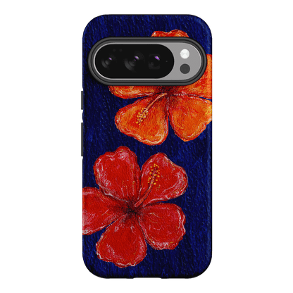 Hibiscus Flower Deep Blue Printed Phone Cases Google Pixel 10 / Armoured by BG. Studio - The Dairy