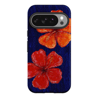 Hibiscus Flower Deep Blue Printed Phone Cases Google Pixel 10 / Armoured by BG. Studio - The Dairy