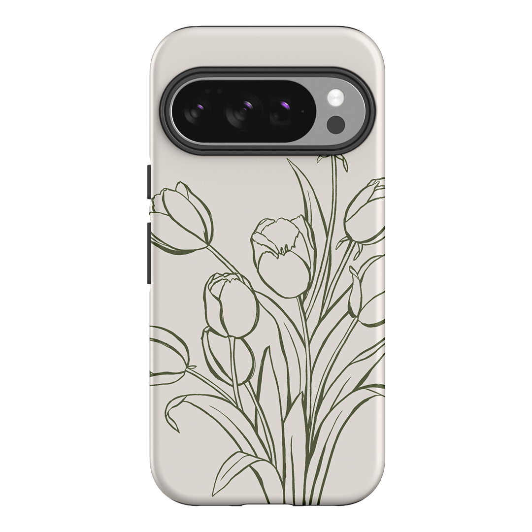 Inked Tulips Printed Phone Cases Google Pixel 10 / Armoured by Typoflora - The Dairy