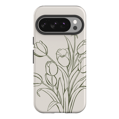 Inked Tulips Printed Phone Cases Google Pixel 10 / Armoured by Typoflora - The Dairy