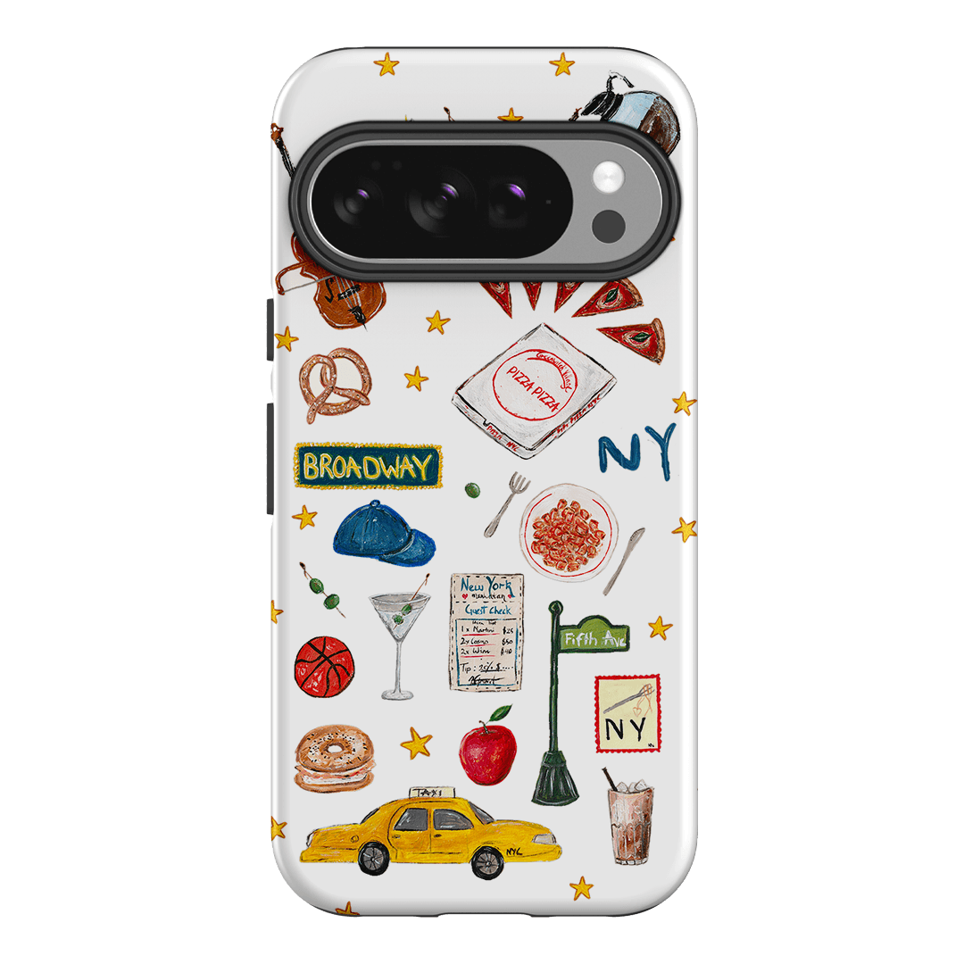 NYC White Printed Phone Cases Google Pixel 10 / Armoured by BG. Studio - The Dairy