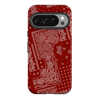 Paisley Crimson Printed Phone Cases Google Pixel 10 / Armoured by The Dairy - The Dairy