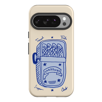 Sardine Social Blue Printed Phone Cases Google Pixel 10 / Armoured by The Dairy - The Dairy