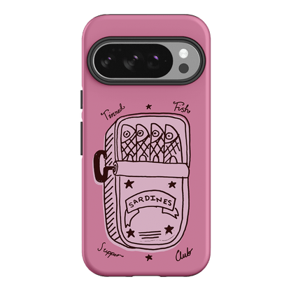 Sardine Social Pink Printed Phone Cases Google Pixel 10 / Armoured by The Dairy - The Dairy