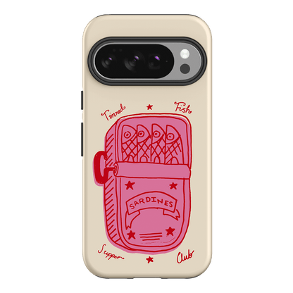Sardine Social Red Printed Phone Cases Google Pixel 10 / Armoured by The Dairy - The Dairy