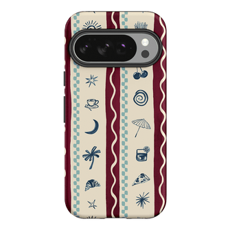 Summer Snacks Burgundy Printed Phone Cases Google Pixel 10 / Armoured by Charlie Taylor - The Dairy