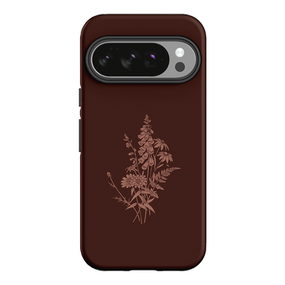 Wildflowers Mocha Printed Phone Cases Google Pixel 10 / Armoured by Typoflora - The Dairy