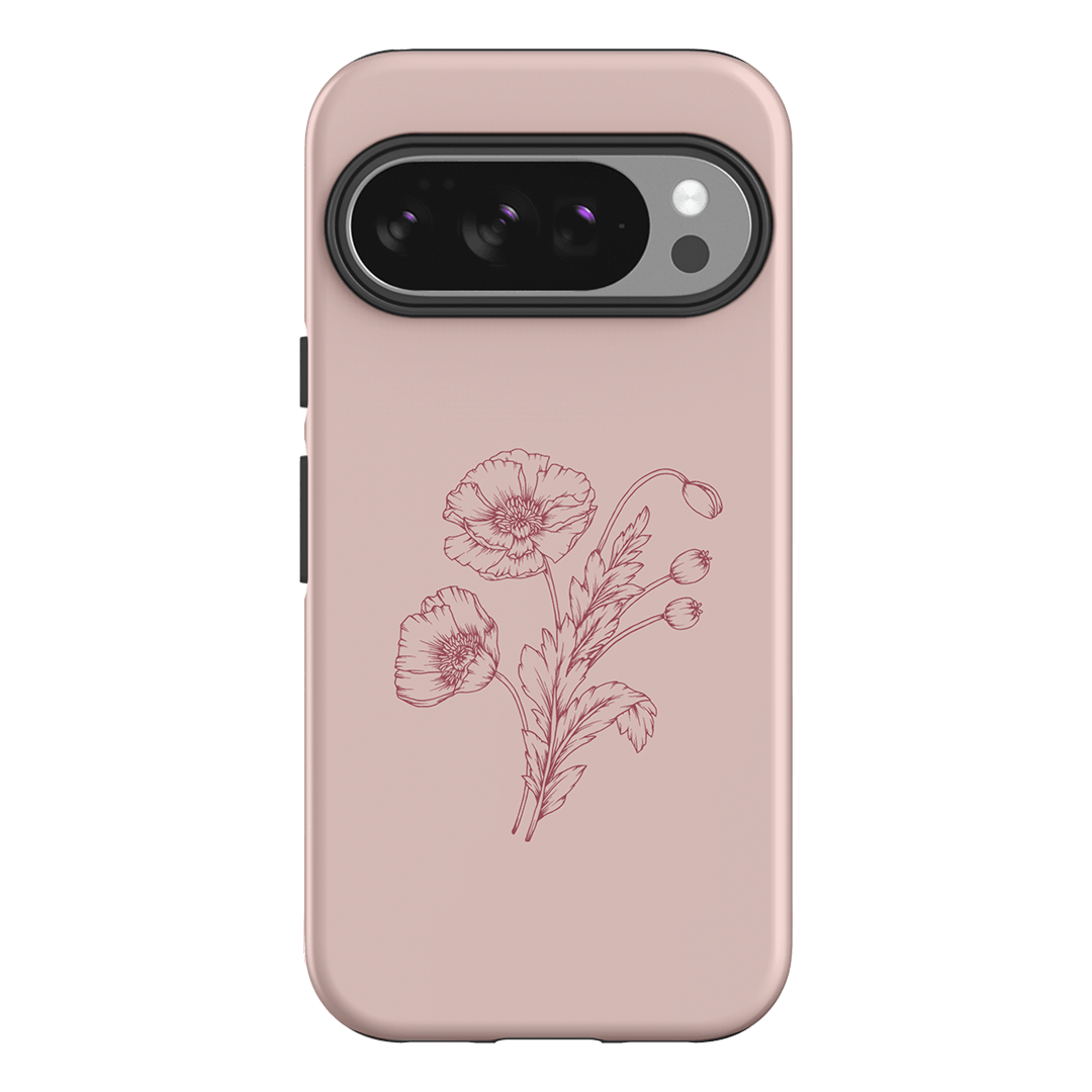 Blush Poppies Printed Phone Cases Google Pixel 10 Pro / Armoured by Typoflora - The Dairy