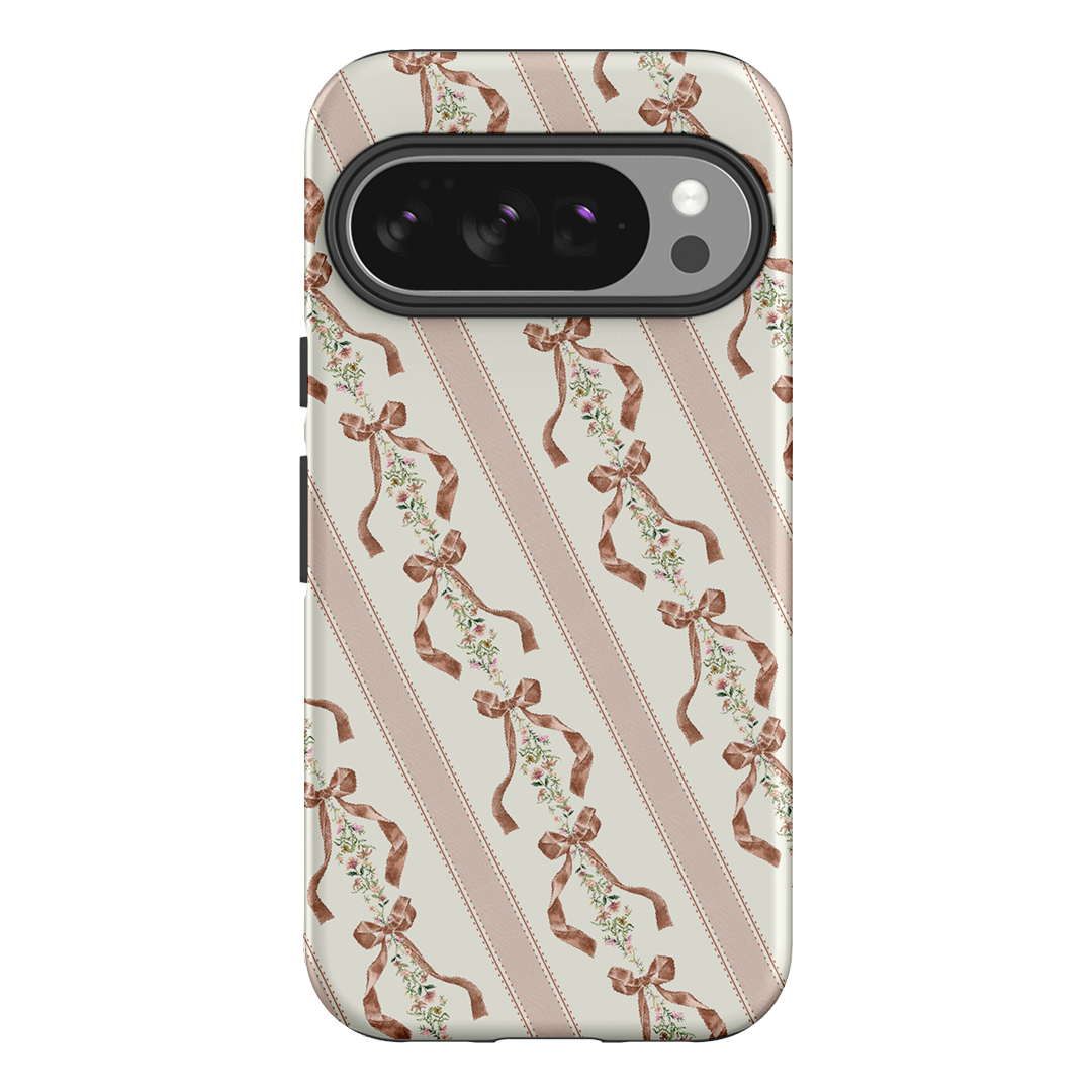 Bow Stripe Printed Phone Cases Google Pixel 10 Pro / Armoured by Veronica Tucker - The Dairy