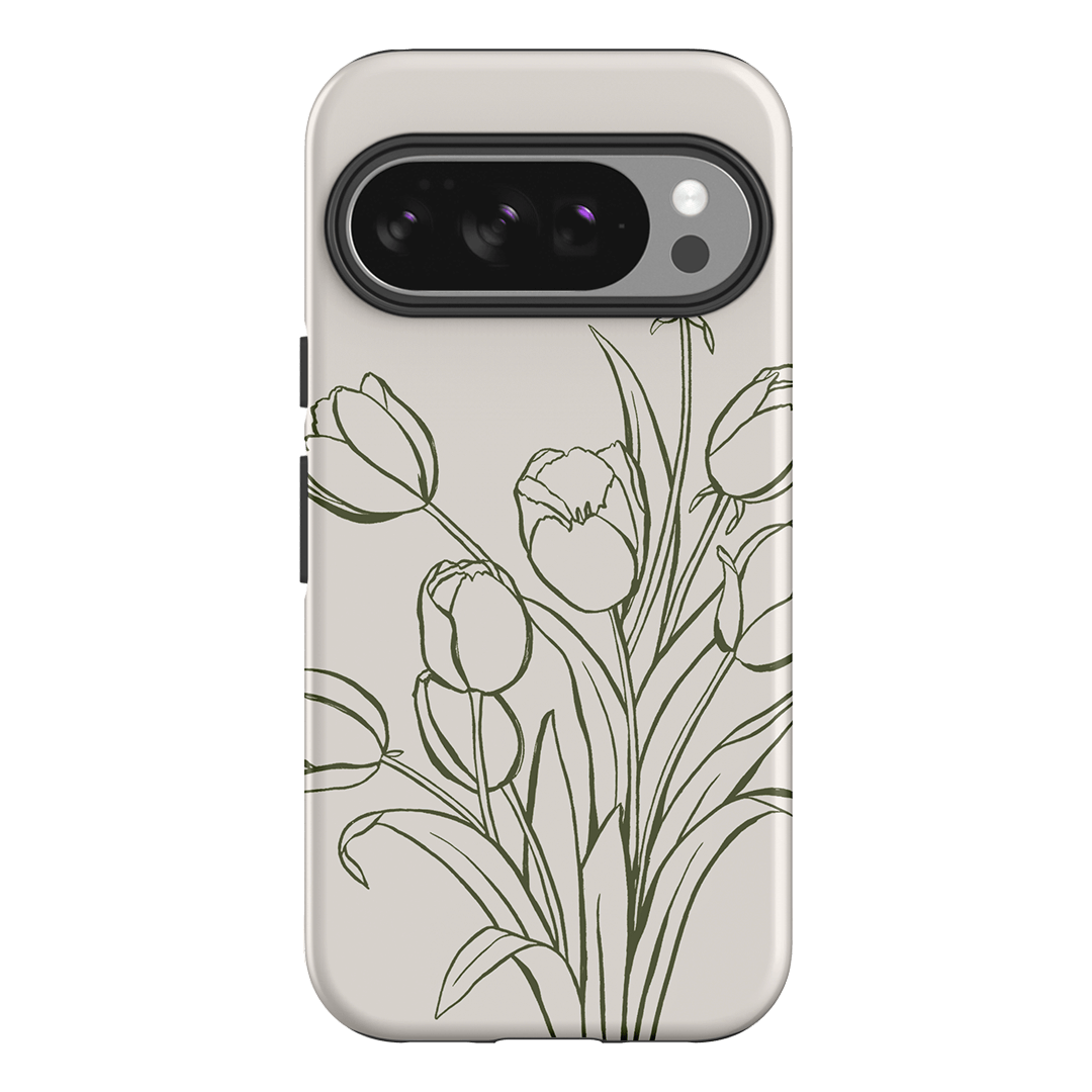 Inked Tulips Printed Phone Cases Google Pixel 10 Pro / Armoured by Typoflora - The Dairy