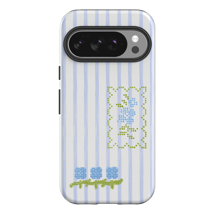 Patchwork Blue Printed Phone Cases Google Pixel 10 Pro / Armoured by Kayla Carr - The Dairy