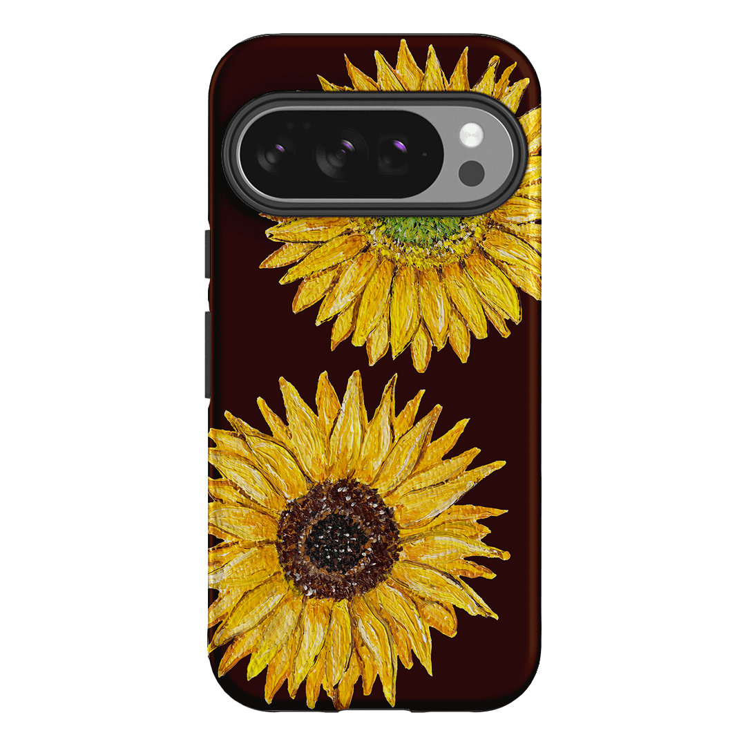 Sunflower Brown Printed Phone Cases Google Pixel 10 Pro / Armoured by BG. Studio - The Dairy