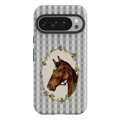 Gingham Horse Printed Phone Cases Google Pixel 10 Pro XL / Armoured by Kasiags Art - The Dairy