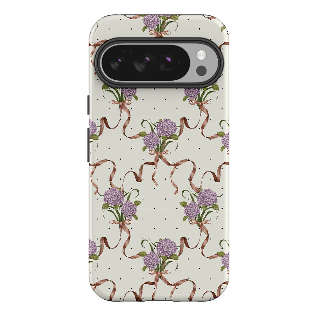 Hydrangea Ribbon Printed Phone Cases Google Pixel 10 Pro XL / Armoured by Veronica Tucker - The Dairy