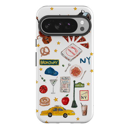 NYC White Printed Phone Cases Google Pixel 10 Pro XL / Armoured by BG. Studio - The Dairy